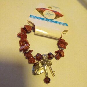 Vintage Bracelet Red Jasper Gemstone